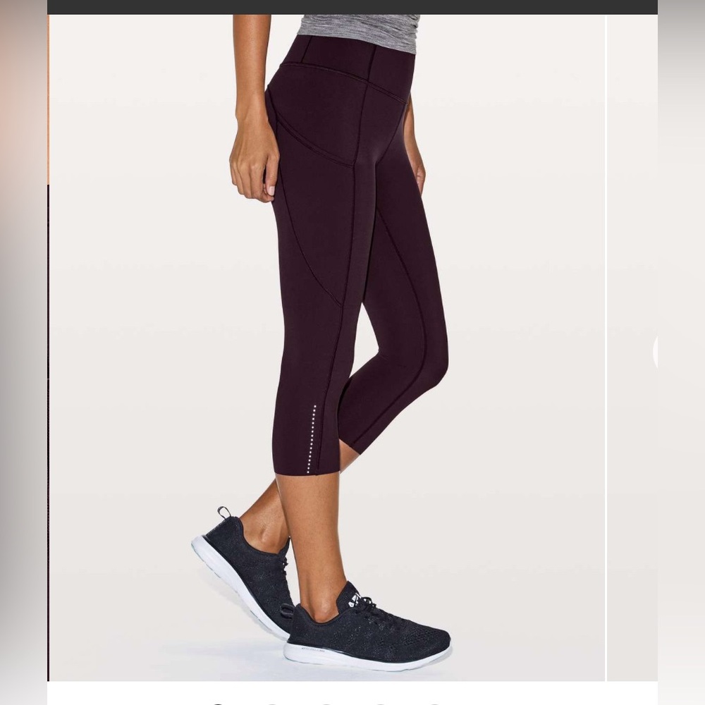 1 Lululemon fast and free crop II nulux leggings EUC